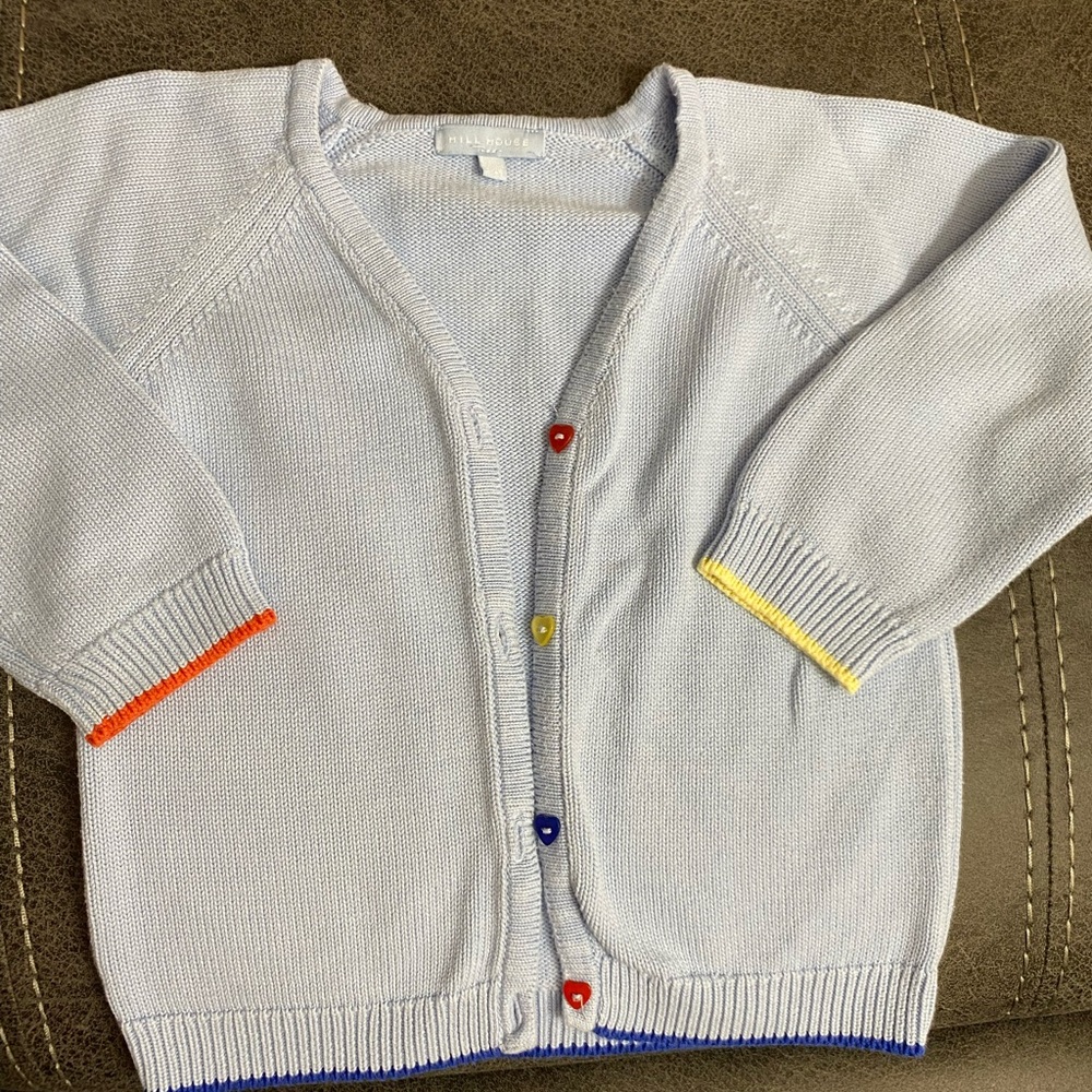 COPY - Hill House Blue and Red Knit Sweater V-Neck